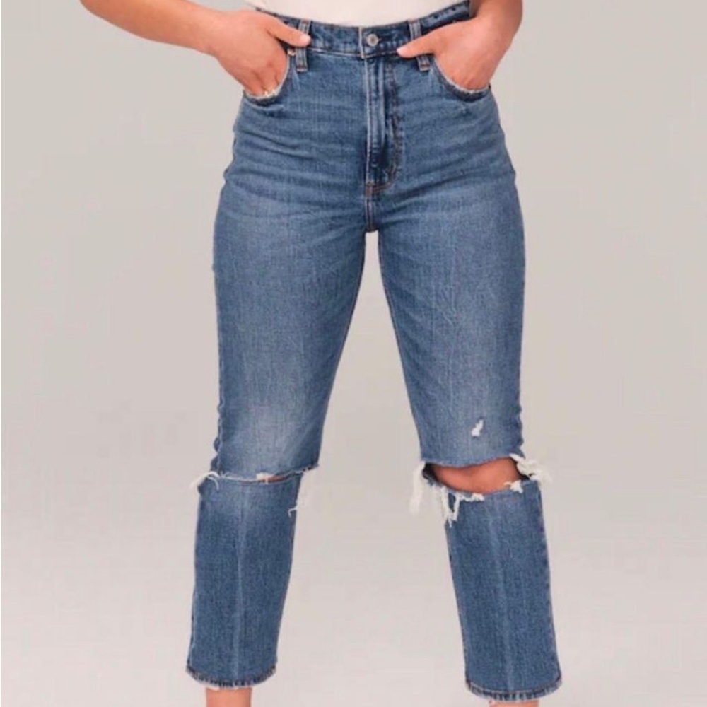 Abercrombie and Fitch women’s ultra high rise cropped jeans